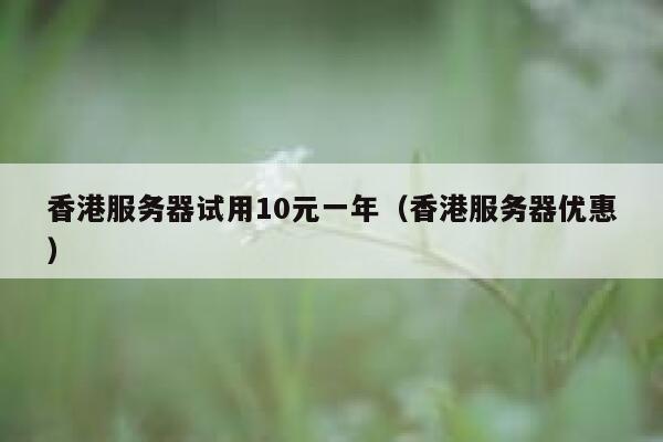 香港服务器试用10元一年（香港服务器优惠）