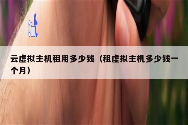 云虚拟主机租用多少钱（租虚拟主机多少钱一个月）