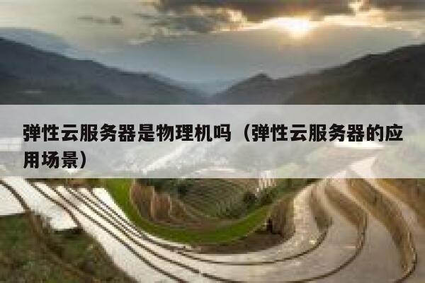 弹性云服务器是物理机吗（弹性云服务器的应用场景）