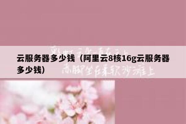 云服务器多少钱（阿里云8核16g云服务器多少钱）