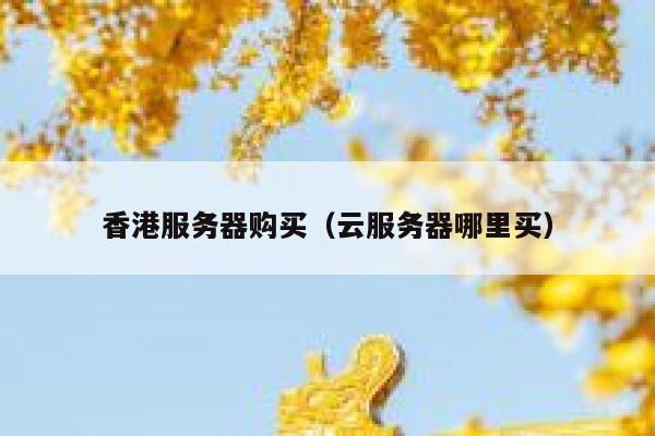 香港服务器购买（云服务器哪里买）