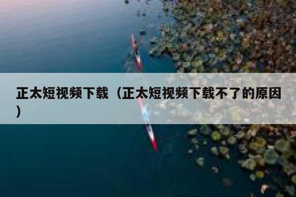 正太短视频下载（正太短视频下载不了的原因）