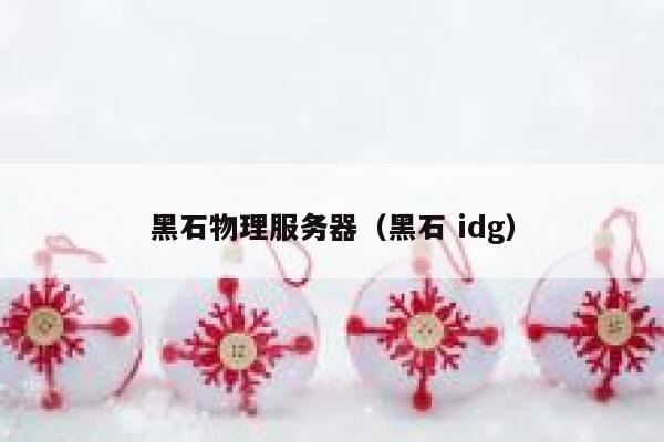 黑石物理服务器（黑石 idg）