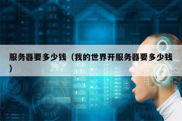 服务器要多少钱（我的世界开服务器要多少钱）