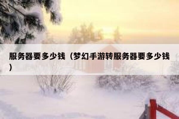 服务器要多少钱（梦幻手游转服务器要多少钱）