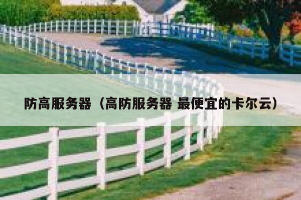 防高服务器（高防服务器 最便宜的卡尔云）