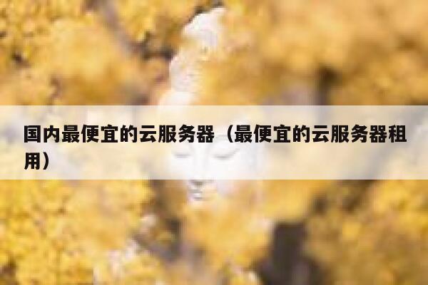 国内最便宜的云服务器（最便宜的云服务器租用）