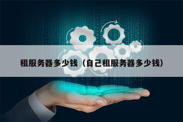 租服务器多少钱（自己租服务器多少钱）