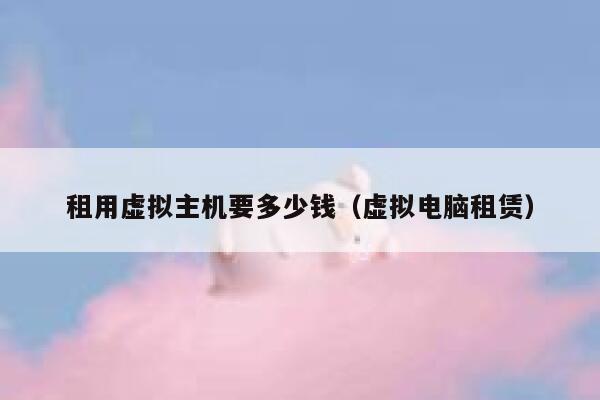 租用虚拟主机要多少钱（虚拟电脑租赁）