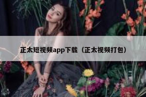 正太短视频app下载（正太视频打包）