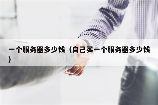 一个服务器多少钱（自己买一个服务器多少钱）